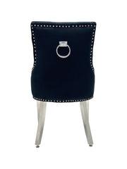 2 x Valencia Dining Chairs- Light Grey, Black, Dark Grey