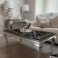 Louis Chrome Coffee Tables Range