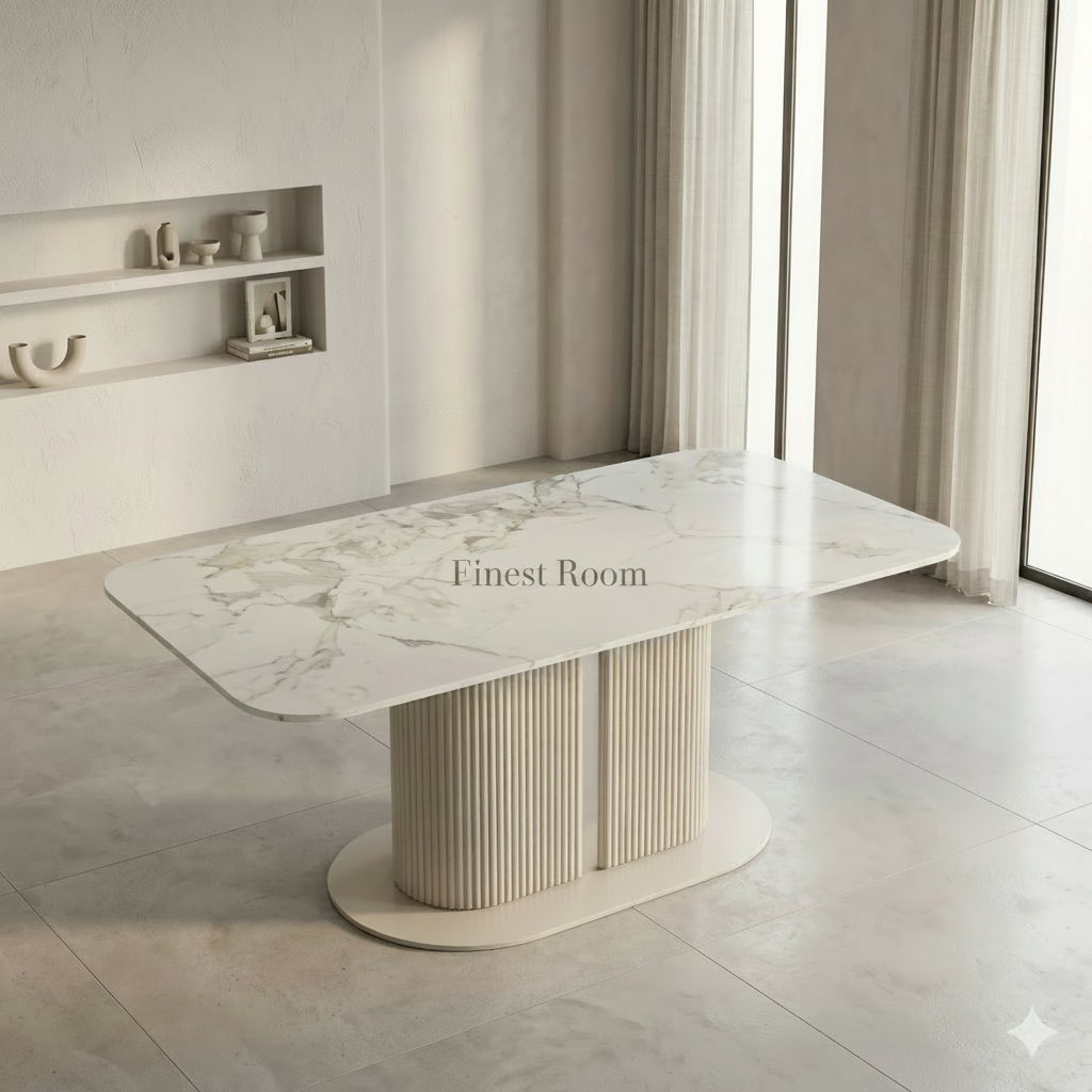 Sydney Cream Ceramic Dining Table