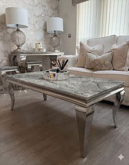 Louis Chrome Coffee Tables Range
