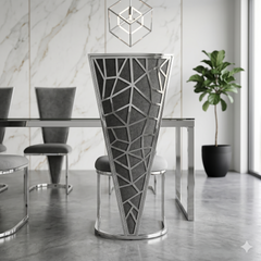Vienna Grey Silver Chair