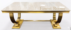 Ariana Gold Dining Table With Navy Gold Majestic Chairs