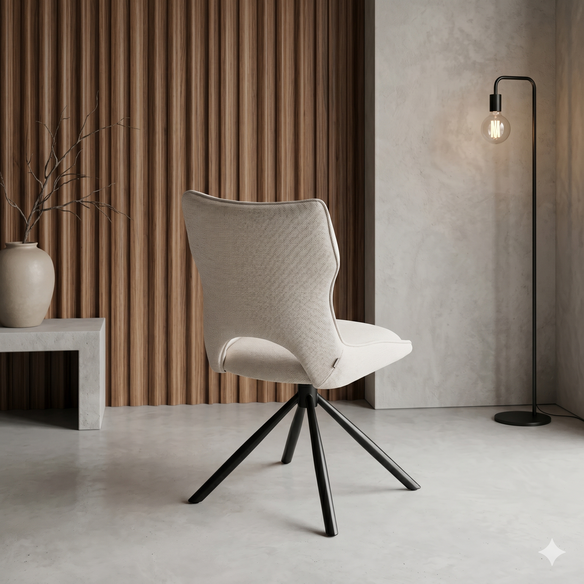 Roseland 360 Swivel Beige Dining Chair