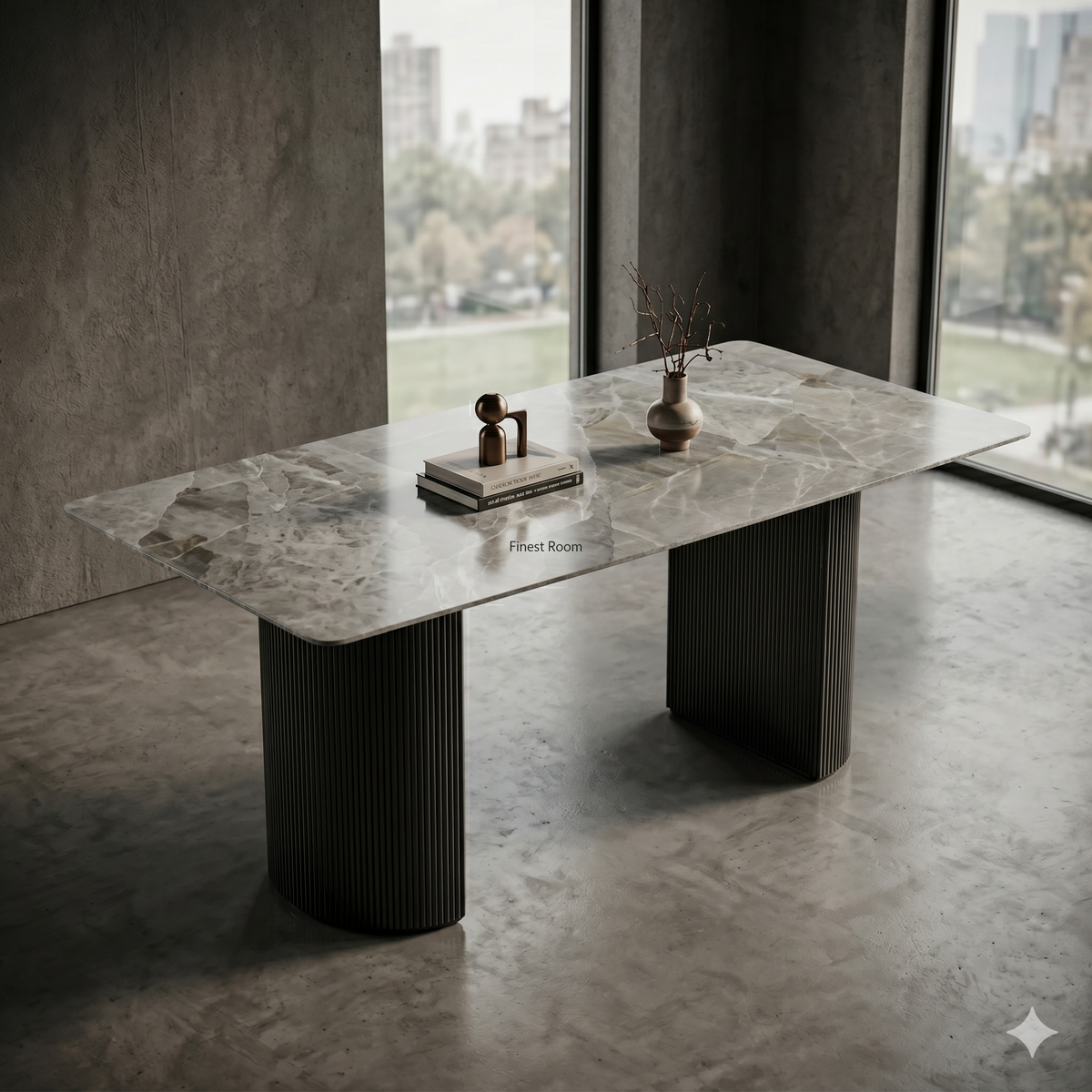 Olympia Grey Ceramic Dining Table