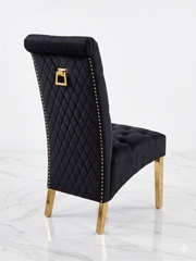 Sofia Black Gold Sqaure Knocker Chairs