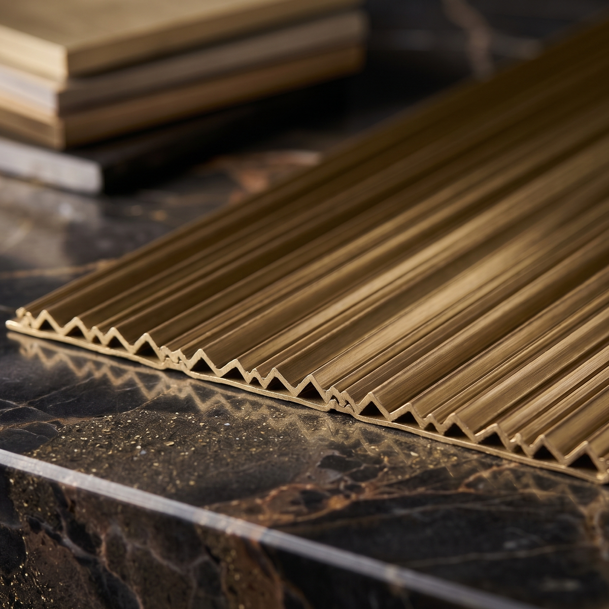 Wave Style PVC Wall Panels – Golden Sand