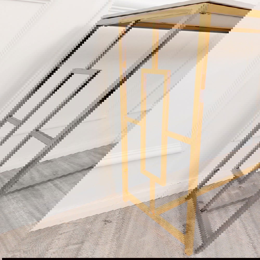 Geo Gold Console Table - Finestroom