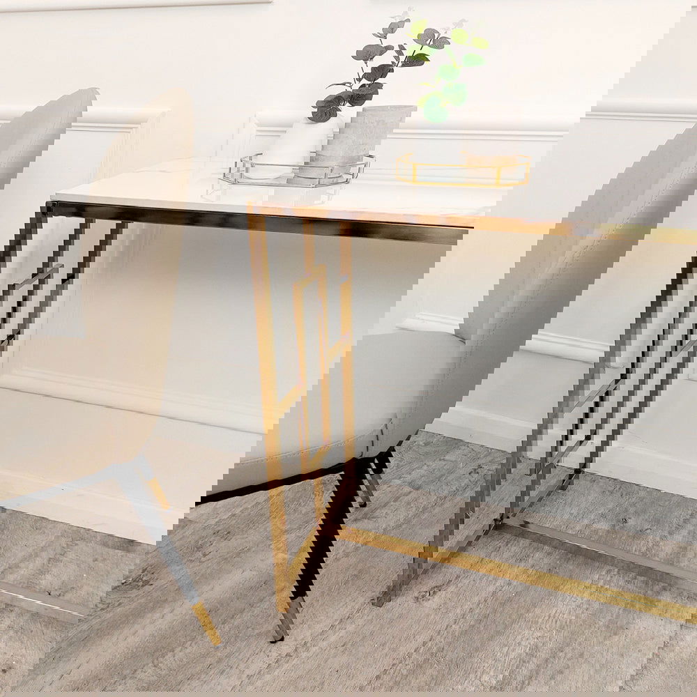 Geo Gold Console Table - Finestroom