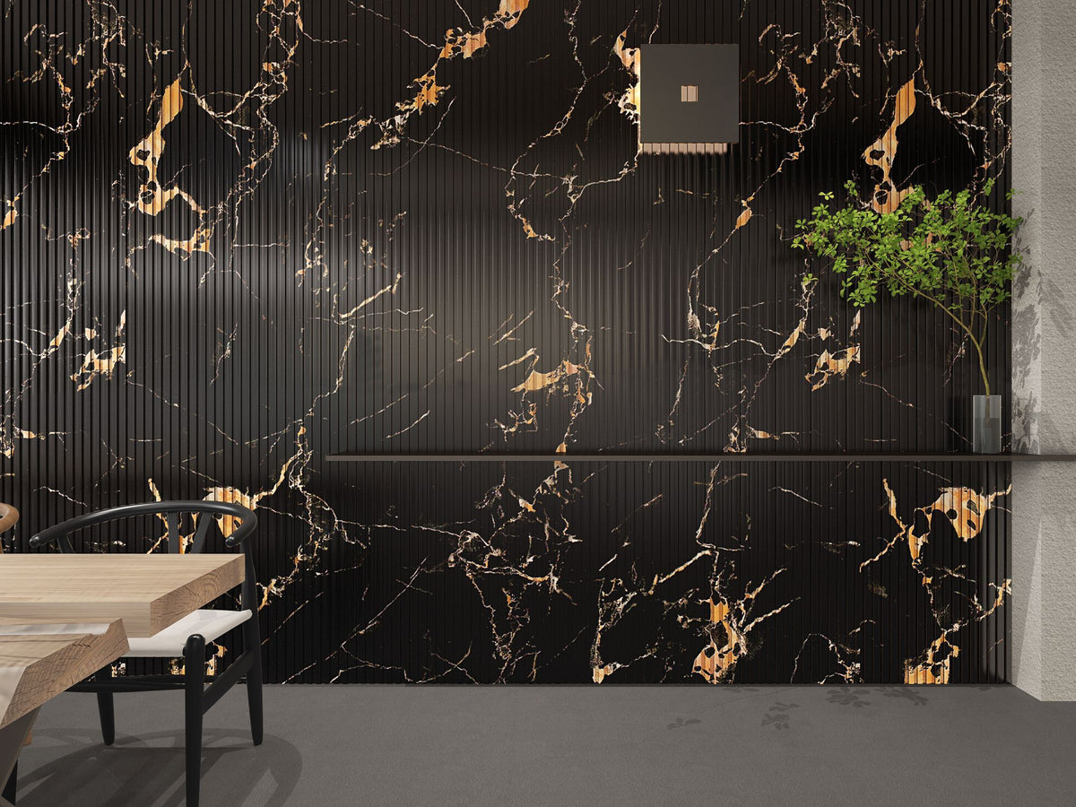 PVC Wall Panel - Black Gold