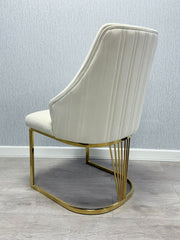 2 x Lasco Gold Chairs- Cream Gold, Black Gold, Green Gold