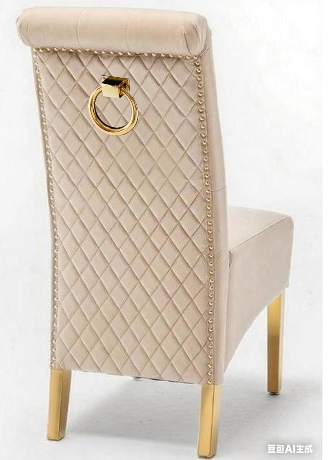 Sofia Cream Gold Ring Knocker Chiars