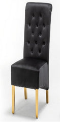 Sofia Black Gold Lion Knocker Chairs