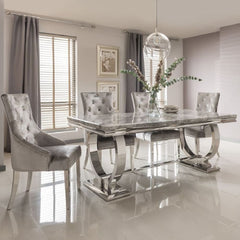 Ariana Chrome Dining Table Range