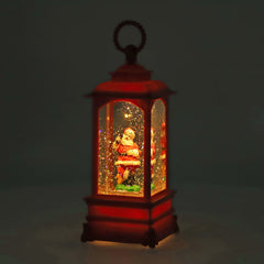 Light Up Santa Chimney Christmas Lantern Decoration - Red