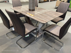 Atlantis Marble Effect Table with Atlantis Chairs