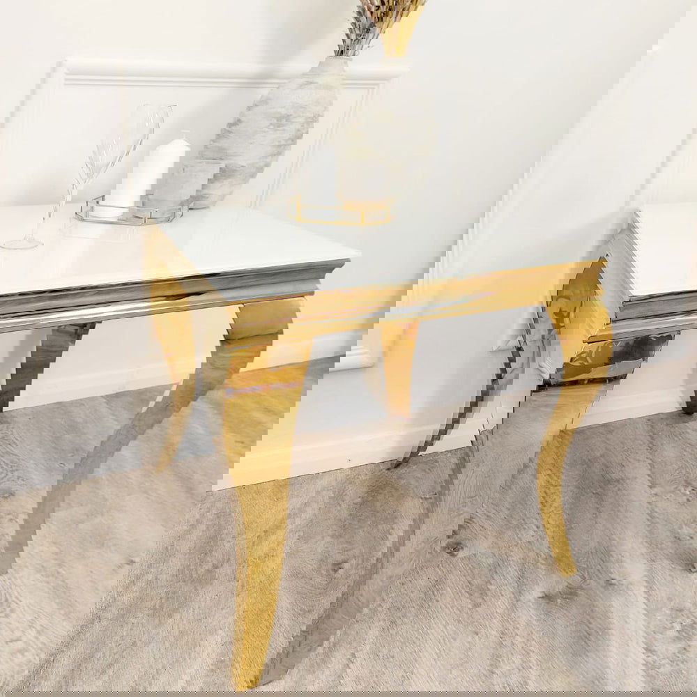 Louis Gold Lamp Table - Finestroom
