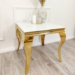 Louis Gold Lamp Table - Finestroom