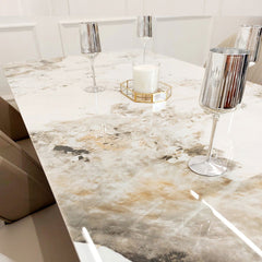 Lucein 1.8 Gold Dining Table - Finestroom