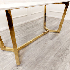 Lucein 1.8 Gold Dining Table - Finestroom
