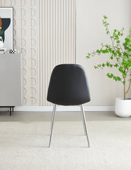 2 x Mexico PU Dining Chairs- White, Grey, Black