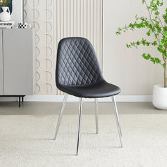 2 x Mexico PU Dining Chairs- White, Grey, Black
