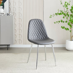 2 x Mexico PU Dining Chairs- White, Grey, Black