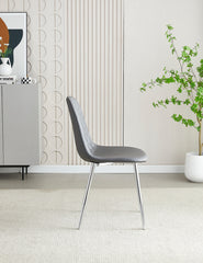 2 x Mexico PU Dining Chairs- White, Grey, Black