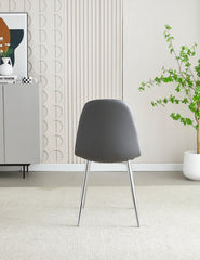 2 x Mexico PU Dining Chairs- White, Grey, Black
