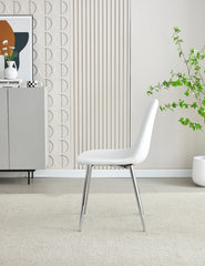 2 x Mexico PU Dining Chairs- White, Grey, Black