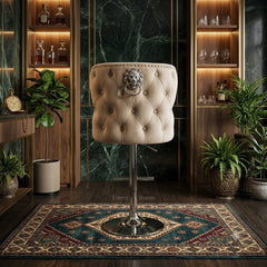 Valentino Bar/Breakfast Stools-HQ Silver, Black, Navy, Mink, Dark Grey