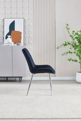 2 x Mortiz Velvet Dining Chairs- Grey, Cream, Blue, Black
