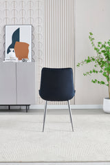2 x Mortiz Velvet Dining Chairs- Grey, Cream, Blue, Black