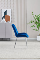 2 x Mortiz Velvet Dining Chairs- Grey, Cream, Blue, Black