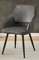 Arizona Grey Extendable Dining Table with Monza/Palermo PU Leather Effect  Grey Dining Chairs