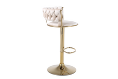 Camelia Luxury Cream & Gold Bar Stool