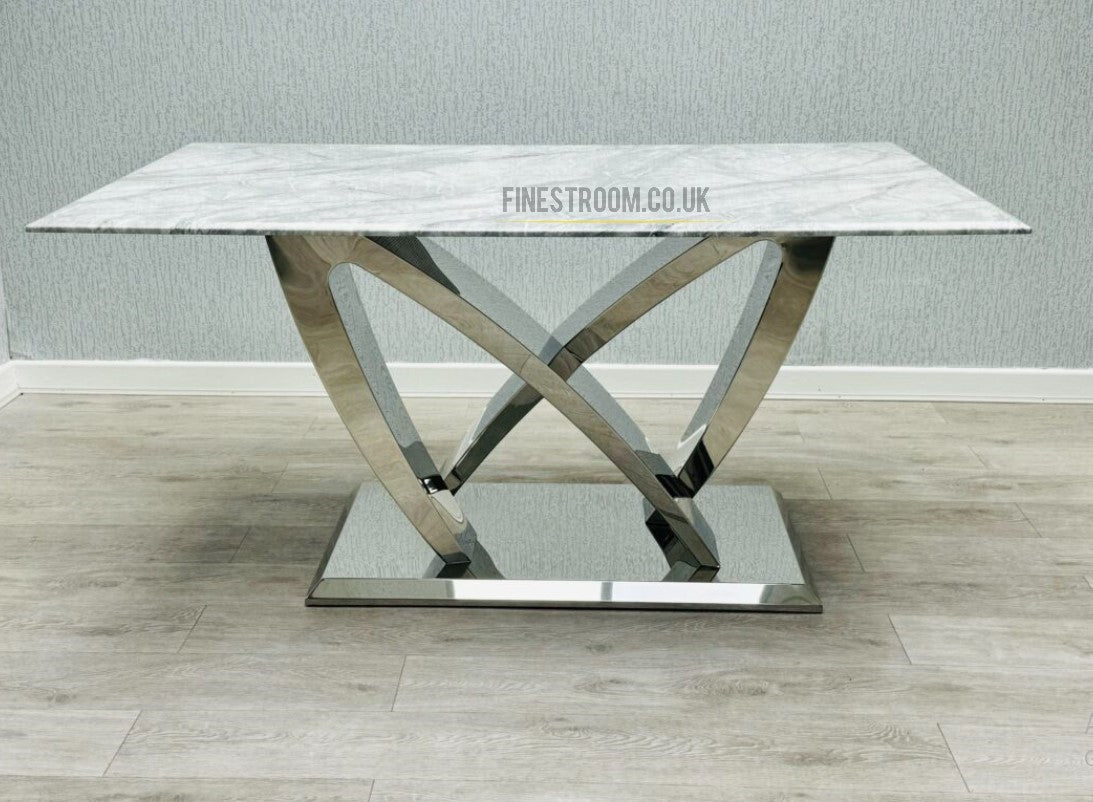 California Grey Marble Dining Table