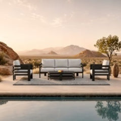 Andros Outdoor Lounge Set - Onyx - 5 Seater