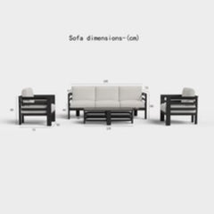Andros Outdoor Lounge Set - Onyx - 5 Seater