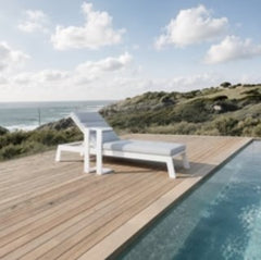 Dasia Outdoor Sun Lounger - White