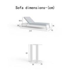Dasia Outdoor Sun Lounger - White