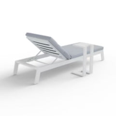 Dasia Outdoor Sun Lounger - White