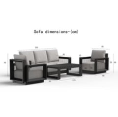 Ikos Outdoor Lounge Set - Onyx - 5 Seater