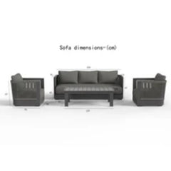 Ares Outdoor Lounge Set - Onyx - 5 Seater