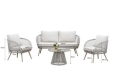 Cove Outdoor Lounge Set - Natural - 4 Seater