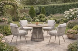 Cove Outdoor Dining Set - Natural - 4 Seater