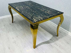 Louis Gold Dining Table Range