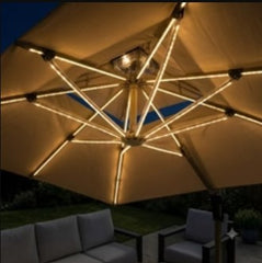 Camber 3m Cantilever Parasol with Solar powered LED Lights