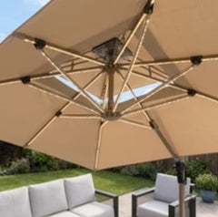 Camber 3m Cantilever Parasol with Solar powered LED Lights