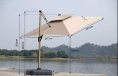 Camber 3m Cantilever Parasol with Solar powered LED Lights