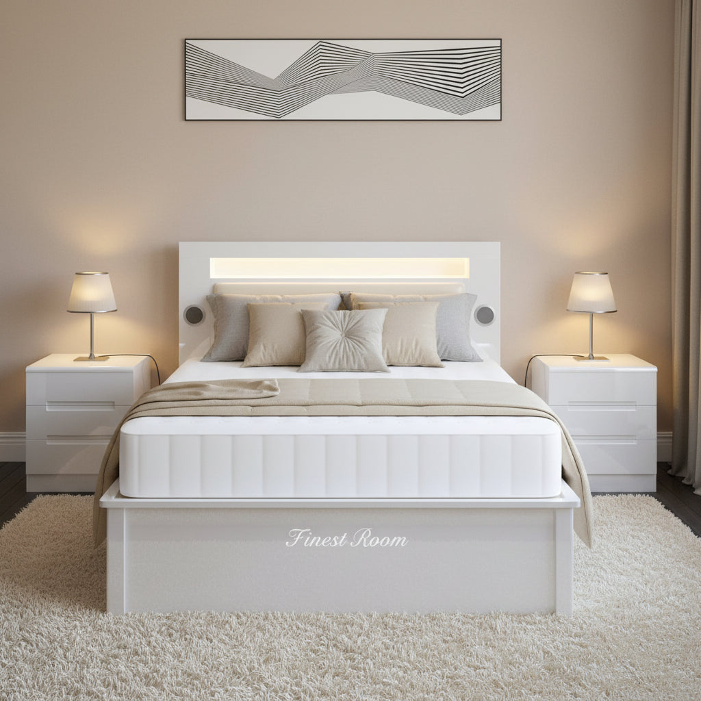 307 High Gloss Storage Bed